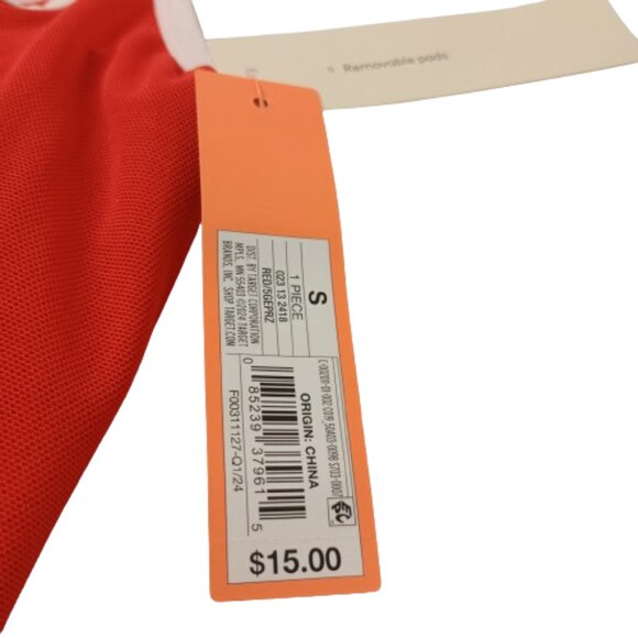 Women's Contrast Trim Layered Bralette Colsie Lively Red S NWT - Picture 3 of 7